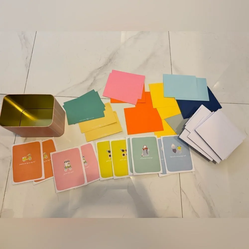 Archer and Olive Colorful Card Set with Tin Box - Picture 6 of 8